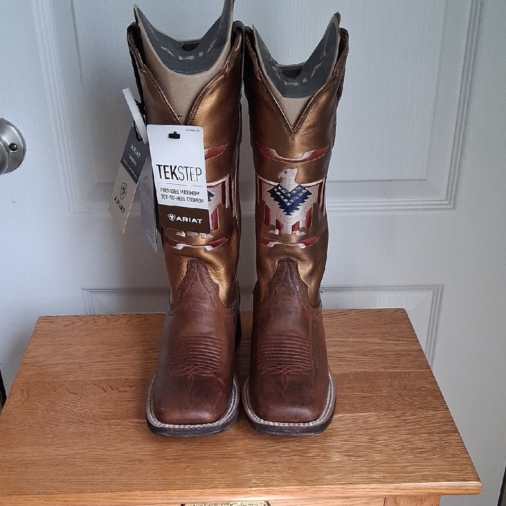 Ariat Brown and Gold Western Boots